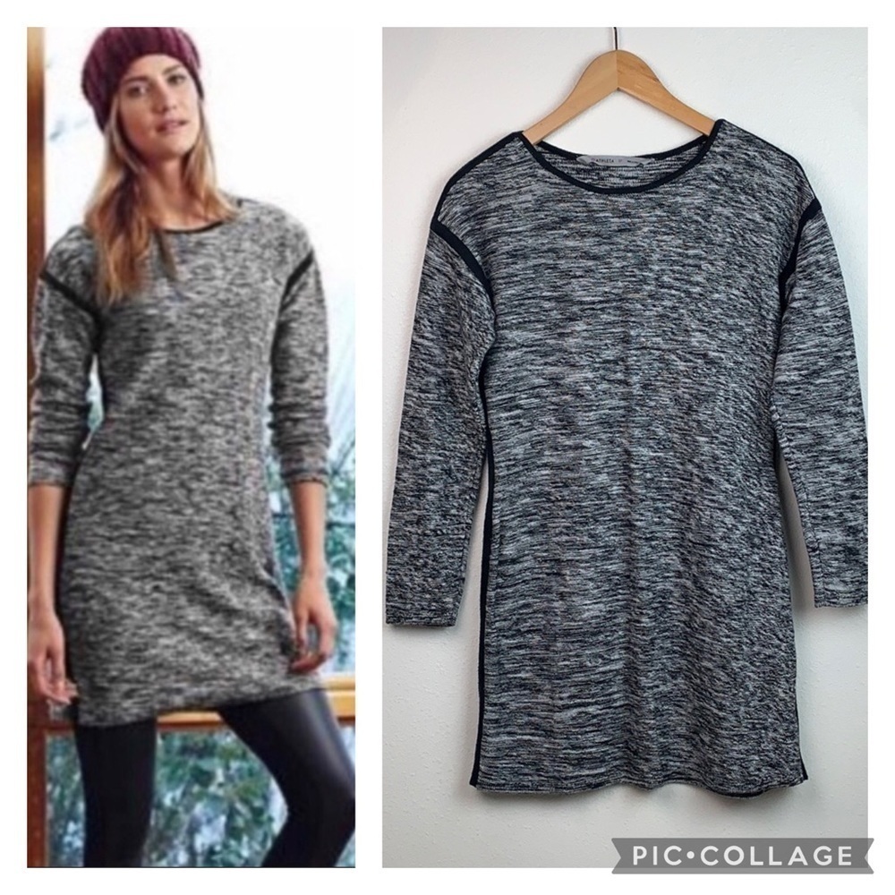 Athleta: Retreat marled knit sweater tunic dress
